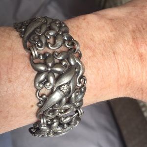 Antique 1920's Cornstalk Embossed Bracelet